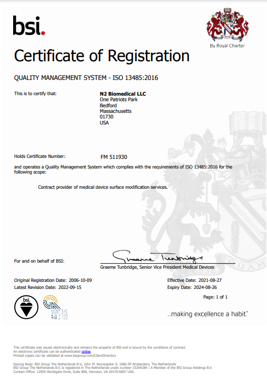 N2 - ISO 13485 Certified - Click for PDF